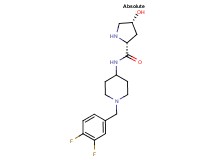 (4R)-N-[1-(3,4-difluorobenzyl)piperidin-4-yl]-4-hydroxy-D-prolinamide