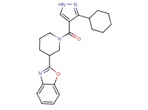 2-{1-[(3-cyclohexyl-1H-pyrazol-4-yl)carbonyl]-3-piperidinyl}-1,3-benzoxazole