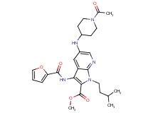 methyl 5-[(1-acetyl-4-piperidinyl)amino]-3-(2-furoylamino)-1-(3-methylbutyl)-1H-pyrrolo[2,3-b]pyridine-2-carboxylate