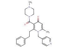 6-methyl-3-[(4-methyl-1-piperazinyl)carbonyl]-2-(2-phenylethyl)-1-(4-pyridinylmethyl)-4(1H)-pyridinone