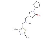 1-cyclopentyl-4-{[[(2,4-dimethyl-1,3-thiazol-5-yl)methyl](methyl)amino]methyl}pyrrolidin-2-one