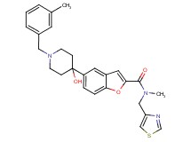 5-[4-hydroxy-1-(3-methylbenzyl)-4-piperidinyl]-N-methyl-N-(1,3-thiazol-4-ylmethyl)-1-benzofuran-2-carboxamide