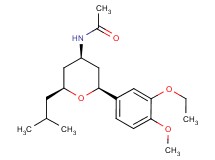 N-[(2S*,4R*,6S*)-2-(3-ethoxy-4-methoxyphenyl)-6-isobutyltetrahydro-2H-pyran-4-yl]acetamide