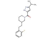 3-[2-(2-fluorophenyl)ethyl]-1-[(3-isopropyl-1H-pyrazol-5-yl)carbonyl]piperidine