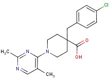 4-(4-chlorobenzyl)-1-(2,5-dimethylpyrimidin-4-yl)piperidine-4-carboxylic acid