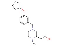 2-{4-[3-(cyclopentyloxy)benzyl]-1-methyl-2-piperazinyl}ethanol