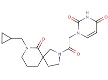 1-{2-[7-(cyclopropylmethyl)-6-oxo-2,7-diazaspiro[4.5]dec-2-yl]-2-oxoethyl}pyrimidine-2,4(1H,3H)-dione