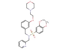 3,4-dimethoxy-N-{3-[2-(4-morpholinyl)ethoxy]benzyl}-N-(2-pyridinylmethyl)benzenesulfonamide