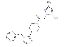 3-methyl-1-(2-oxo-2-{4-[1-(pyridin-2-ylmethyl)-1H-imidazol-2-yl]piperidin-1-yl}ethyl)-1H-pyrazol-5-amine