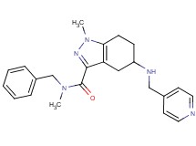 N-benzyl-N,1-dimethyl-5-[(4-pyridinylmethyl)amino]-4,5,6,7-tetrahydro-1H-indazole-3-carboxamide