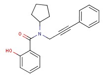 N-cyclopentyl-2-hydroxy-N-(3-phenylprop-2-yn-1-yl)benzamide