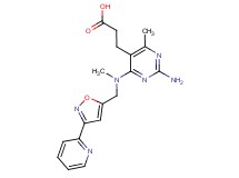 3-(2-amino-4-methyl-6-{methyl[(3-pyridin-2-ylisoxazol-5-yl)methyl]amino}pyrimidin-5-yl)propanoic acid