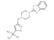 2-{4-[(5-tert-butyl-1H-pyrazol-3-yl)methyl]-1-piperazinyl}-1,3-benzothiazole