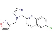 6-chloro-2-[1-(isoxazol-3-ylmethyl)-1H-imidazol-2-yl]quinoline