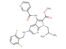 methyl 5-[(2,6-difluorobenzyl)amino]-1-isobutyl-3-[(3-pyridinylcarbonyl)amino]-1H-pyrrolo[2,3-b]pyridine-2-carboxylate
