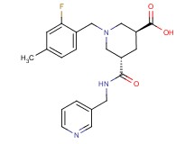 (3S*,5S*)-1-(2-fluoro-4-methylbenzyl)-5-{[(3-pyridinylmethyl)amino]carbonyl}-3-piperidinecarboxylic acid