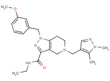 5-[(1,5-dimethyl-1H-pyrazol-4-yl)methyl]-N-ethyl-1-(3-methoxybenzyl)-4,5,6,7-tetrahydro-1H-pyrazolo[4,3-c]pyridine-3-carboxamide