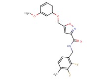 N-(2,3-difluoro-4-methylbenzyl)-5-[(3-methoxyphenoxy)methyl]-3-isoxazolecarboxamide