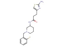 3-(2-amino-1,3-thiazol-4-yl)-N-[1-(2-fluorobenzyl)piperidin-3-yl]propanamide