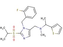 N-{[1-(2-fluorobenzyl)-2-(isopropylsulfonyl)-1H-imidazol-5-yl]methyl}-N-methyl-1-(2-thienyl)ethanamine