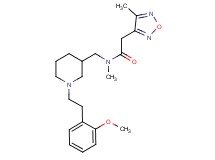 N-({1-[2-(2-methoxyphenyl)ethyl]-3-piperidinyl}methyl)-N-methyl-2-(4-methyl-1,2,5-oxadiazol-3-yl)acetamide