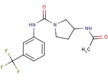 3-(acetylamino)-N-[3-(trifluoromethyl)phenyl]pyrrolidine-1-carboxamide