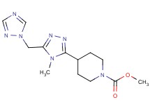 methyl 4-[4-methyl-5-(1H-1,2,4-triazol-1-ylmethyl)-4H-1,2,4-triazol-3-yl]piperidine-1-carboxylate