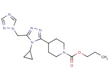 propyl 4-[4-cyclopropyl-5-(1H-1,2,4-triazol-1-ylmethyl)-4H-1,2,4-triazol-3-yl]piperidine-1-carboxylate