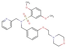 2,5-dimethoxy-N-{3-[2-(4-morpholinyl)ethoxy]benzyl}-N-(2-pyridinylmethyl)benzenesulfonamide