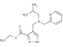 ethyl 4-{[isobutyl(pyridin-2-ylmethyl)amino]methyl}-1H-pyrazole-3-carboxylate