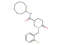 N-cyclooctyl-1-(2-fluorobenzyl)-6-oxo-3-piperidinecarboxamide