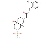 2-[(4aR*,8aR*)-4a-hydroxy-7-(methylsulfonyl)octahydro-2,7-naphthyridin-2(1H)-yl]-N-(2-methylbenzyl)acetamide