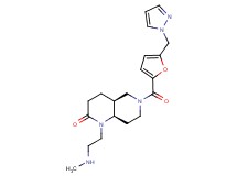 (4aS*,8aR*)-1-[2-(methylamino)ethyl]-6-[5-(1H-pyrazol-1-ylmethyl)-2-furoyl]octahydro-1,6-naphthyridin-2(1H)-one