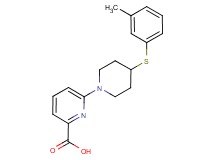 6-{4-[(3-methylphenyl)thio]-1-piperidinyl}-2-pyridinecarboxylic acid