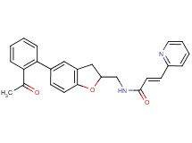 (2E)-N-{[5-(2-acetylphenyl)-2,3-dihydro-1-benzofuran-2-yl]methyl}-3-(2-pyridinyl)acrylamide