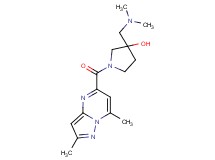 3-[(dimethylamino)methyl]-1-[(2,7-dimethylpyrazolo[1,5-a]pyrimidin-5-yl)carbonyl]-3-pyrrolidinol