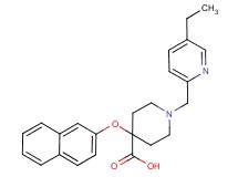 1-[(5-ethylpyridin-2-yl)methyl]-4-(2-naphthyloxy)piperidine-4-carboxylic acid