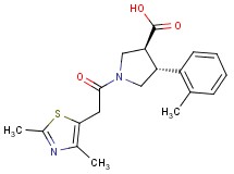 (3S*,4R*)-1-[(2,4-dimethyl-1,3-thiazol-5-yl)acetyl]-4-(2-methylphenyl)pyrrolidine-3-carboxylic acid