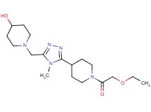 1-({5-[1-(ethoxyacetyl)piperidin-4-yl]-4-methyl-4H-1,2,4-triazol-3-yl}methyl)piperidin-4-ol