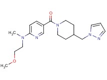 N-(2-methoxyethyl)-N-methyl-5-{[4-(1H-pyrazol-1-ylmethyl)-1-piperidinyl]carbonyl}-2-pyridinamine