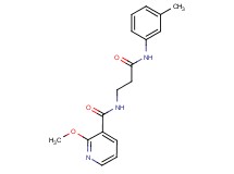 2-methoxy-N-{3-[(3-methylphenyl)amino]-3-oxopropyl}nicotinamide