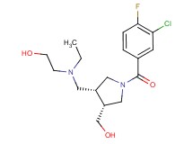 2-[{[(3R*,4R*)-1-(3-chloro-4-fluorobenzoyl)-4-(hydroxymethyl)pyrrolidin-3-yl]methyl}(ethyl)amino]ethanol