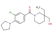 {1-[3-chloro-4-(1-pyrrolidinyl)benzoyl]-3-ethyl-3-piperidinyl}methanol
