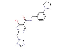 4-hydroxy-N-(3-pyrrolidin-1-ylbenzyl)-2-(1H-1,2,4-triazol-1-ylmethyl)pyrimidine-5-carboxamide