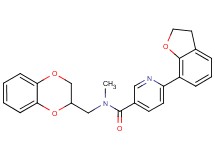 N-(2,3-dihydro-1,4-benzodioxin-2-ylmethyl)-6-(2,3-dihydro-1-benzofuran-7-yl)-N-methylnicotinamide