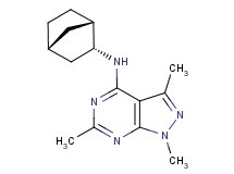 N-[(1S*,2R*,4R*)-bicyclo[2.2.1]hept-2-yl]-1,3,6-trimethyl-1H-pyrazolo[3,4-d]pyrimidin-4-amine