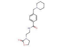 N-[2-(2-oxo-1,3-oxazolidin-3-yl)ethyl]-4-(piperidin-1-ylmethyl)benzamide