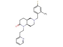 (4aS*,8aR*)-6-(4-fluoro-2-methylbenzyl)-1-(2-pyridin-2-ylethyl)octahydro-1,6-naphthyridin-2(1H)-one