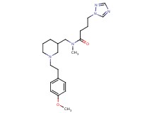 N-({1-[2-(4-methoxyphenyl)ethyl]-3-piperidinyl}methyl)-N-methyl-4-(1H-1,2,4-triazol-1-yl)butanamide