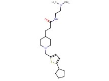 3-{1-[(5-cyclopentyl-2-thienyl)methyl]-4-piperidinyl}-N-[2-(dimethylamino)ethyl]propanamide
